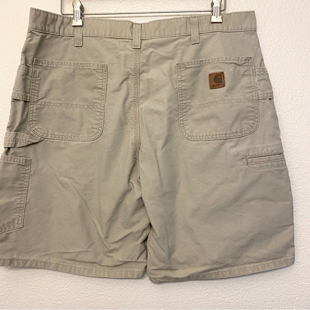 Carhartt Mens Cargo Shorts Tan Beige 100% Cotton Canvas Original Fit-38